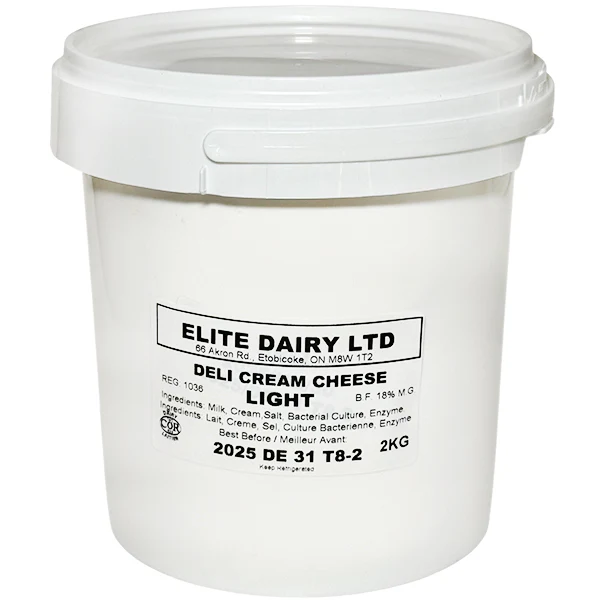ELITE DAIRY - DELI CREAM CHEESE LITE 2KG