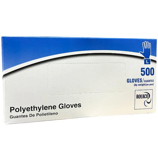 ROLACO - POLYETHYLENE LARGE GLOVES 10x500 EA