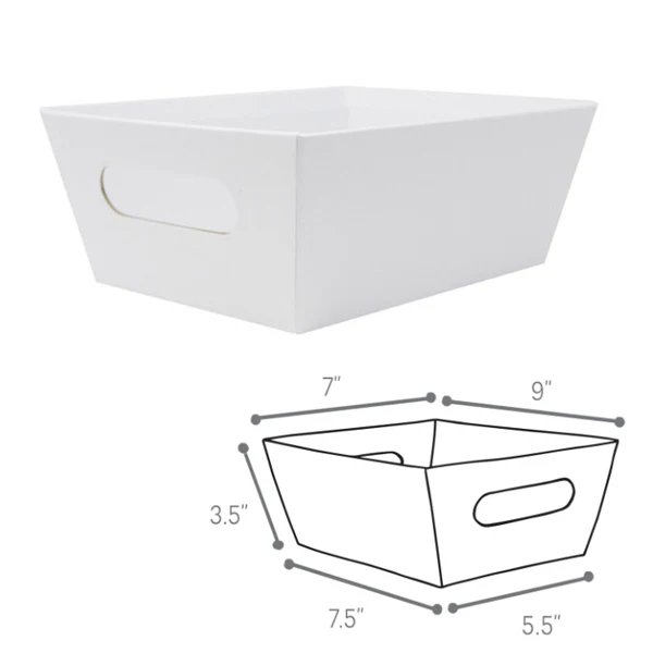 CREATIVE BAG - LARGE MARKET TRAY- WHITE EA