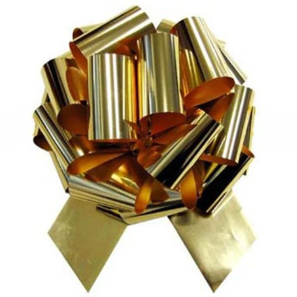 APEX - METALLIC PULL BOW- GOLD 8IN