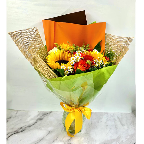 AMBER HARVEST FLORAL BOUQUET