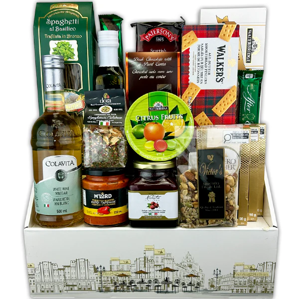GLIDED TREATS HOLIDAY COLLECTION GIFT BASKET EA