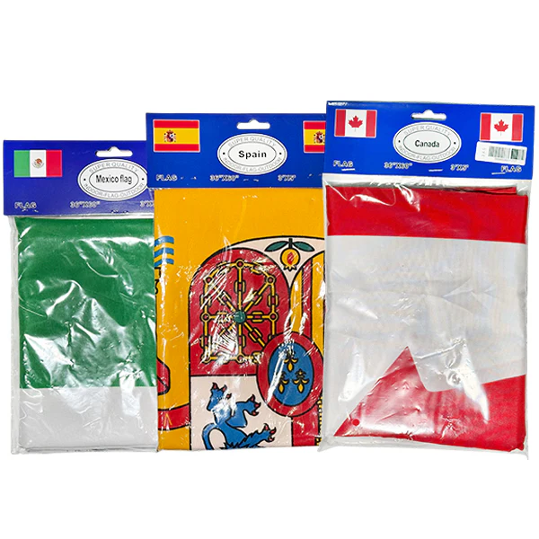 SOCCER - COUNTRY FLAG 3x5IN 1UN