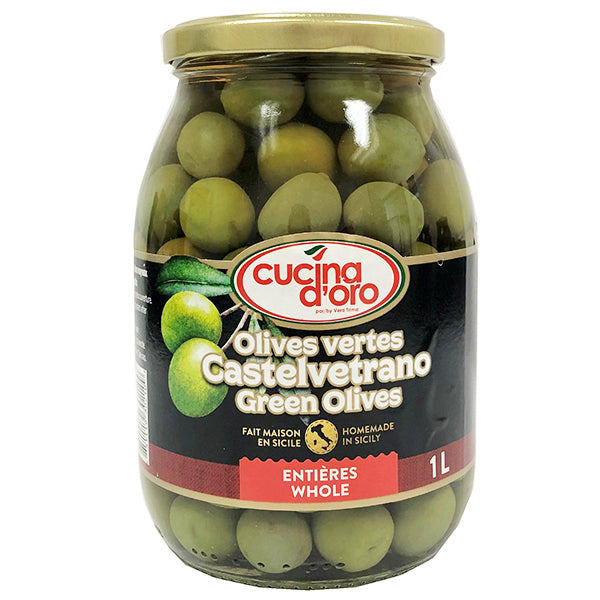 CUCINA D'ORO - CASTELVETRANO WHOLE GREEN OLIVES 6x1.05 LT