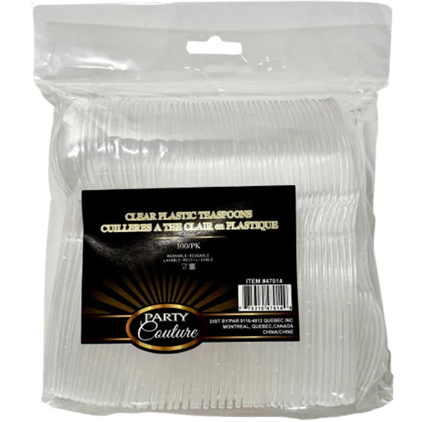 MADISON - CLEAR TEASPOONS 10x100 CT