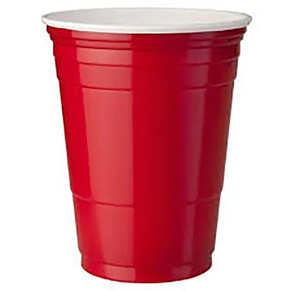 CAFE EXPRESS - 16OZ PLASTIC BEER CUPS RED/WHITE 48x10 EA
