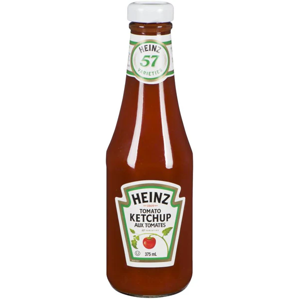 KRAFT HEINZ - KETCHUP GLASS BOTTLE KOSHER 375ML