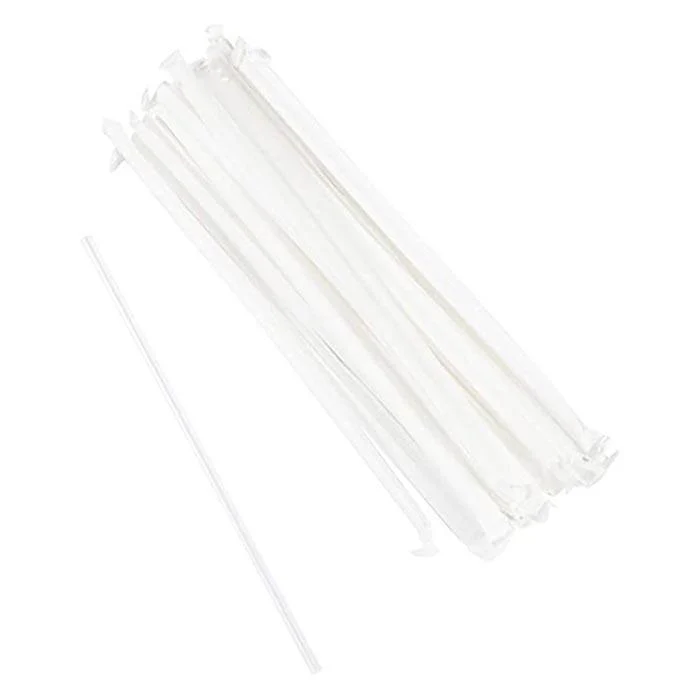 STONE - 9in JUMBO WRAPPED STRAWS 300EA