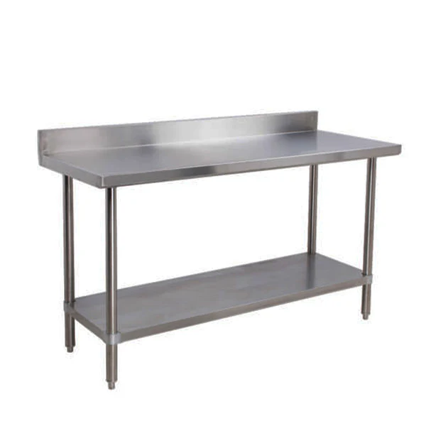 EFI - WORKTABLE WITH BACKSPLASH STAINLESS STEEL 30x72 IN