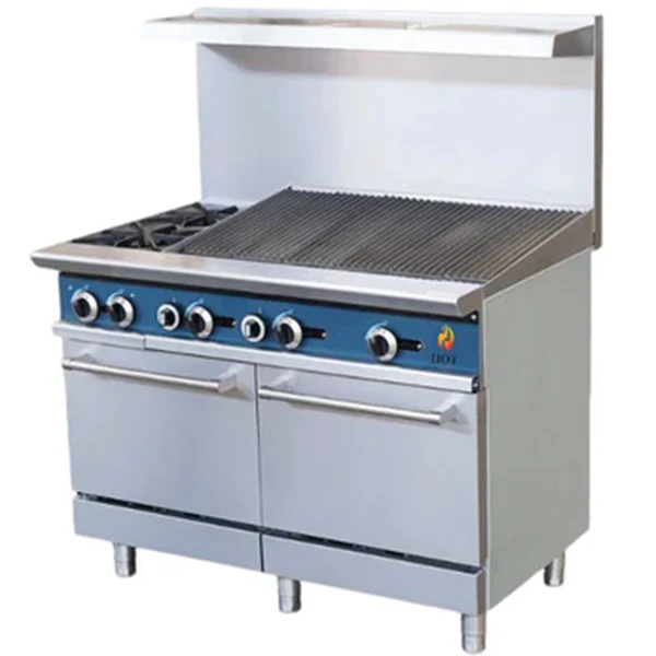 HOTZONE - 2 BURNER WITH 12" CHARBROILER 24"