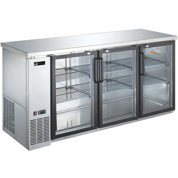 EFI - BACK BAR CABINET GLASS DOOR S/S 72"