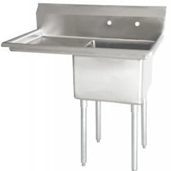 OMEGA - 24" SINGLE SINK WITH LEFT DRAIN 24X24X14