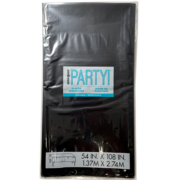 UNIQUE - BLACK BASIC TABLE COVER 54x108in 1EA
