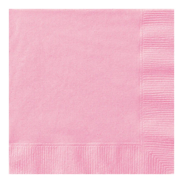 UNIQUE - LOVELY PINK BEVERAGE NAPKINS 20CT
