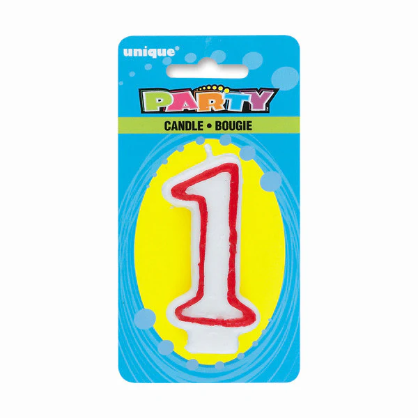 UNIQUE - DELUXE NUMERAL CANDLE 1 1EA