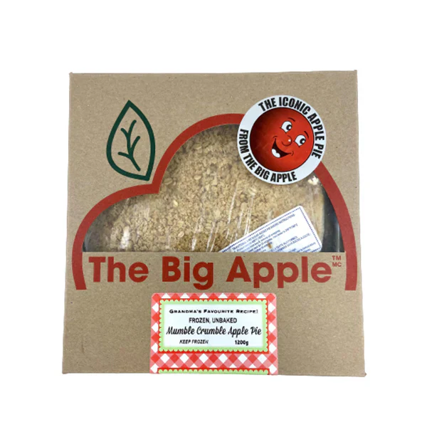 THE BIG APPLE - UNBAKED MUMBLE CRUMBLE PIE 8x9 IN