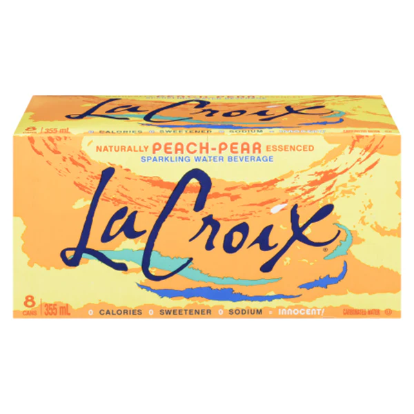 LA CROIX - PEACH PEAR FLAVOURED WATER 8x355 ML