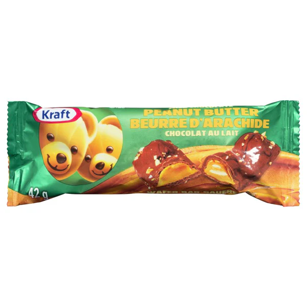 KRAFT - PEANUT BUTTER MILK CHOCO WAFER BAR 12x42 GR
