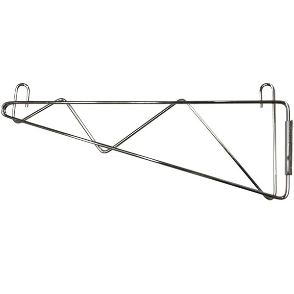 OMCAN - CHROME WALL SHELF BRACKETS SET OF2 18"
