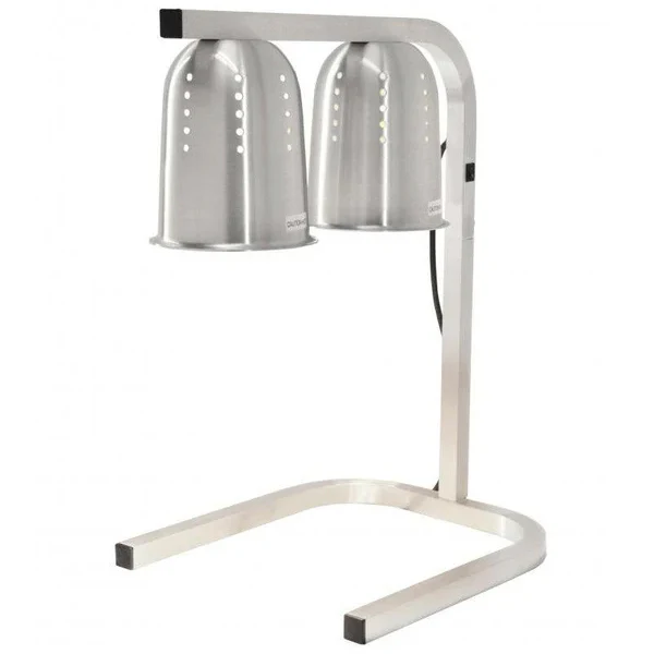 OMCAN - 21637 TWO BULB HEAT LAMP SILVER