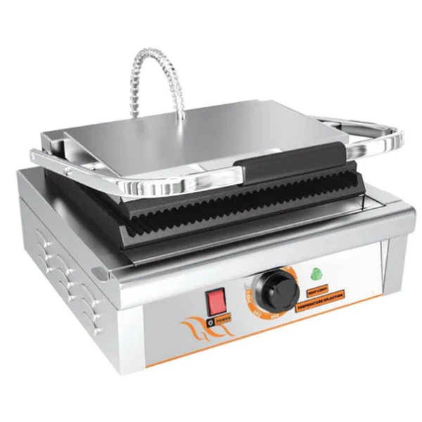 OMEGA - 9"x14" SINGLE PANINI GRILL ZDP-81B NEMA 6-20P PLUG EA