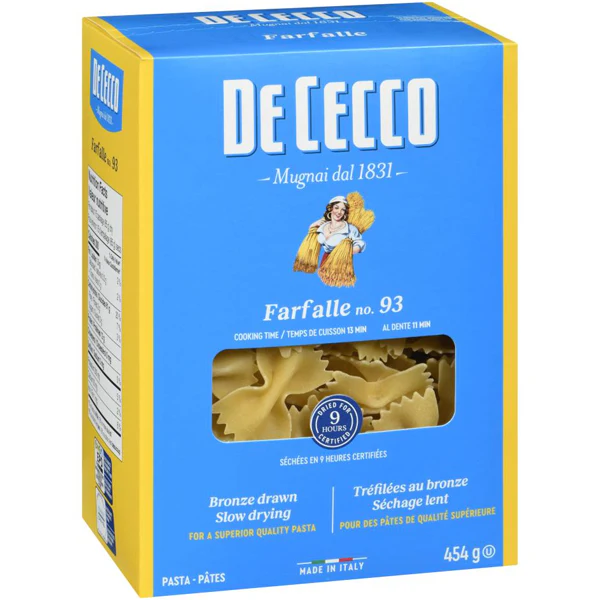 DE CECCO - #93 PASTA FARFALLE 454GR