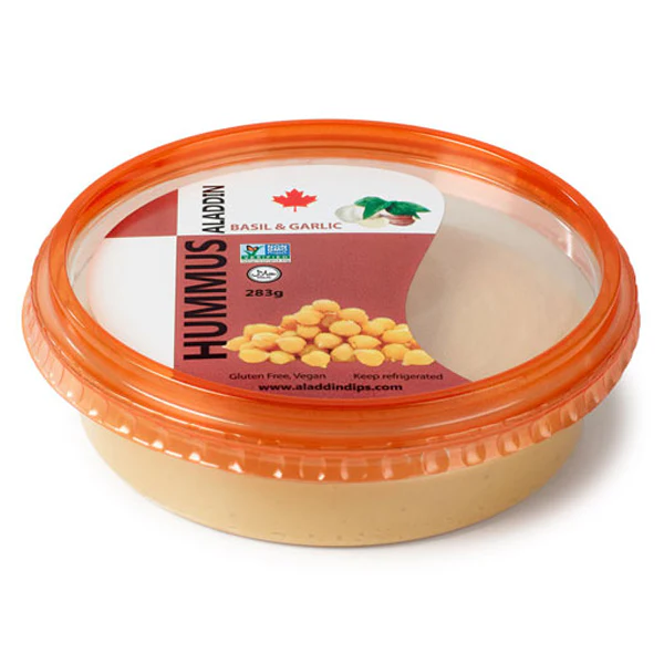 ALADDIN DIPS - BASIL AND GARLIC HUMMUS DIP 12x283 GR