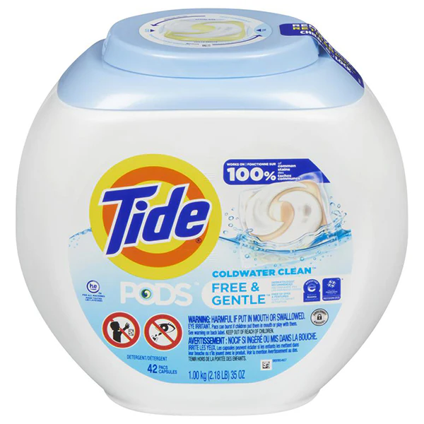 TIDE - 3-IN-1 FREE AND GENTLE PODS 42CT