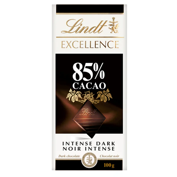 LINDT - EXCELLENCE 85% COCOA BARS 100GR