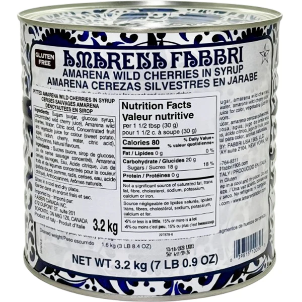 FABBRI - AMARENA CHERRIES TIN 3.2KG