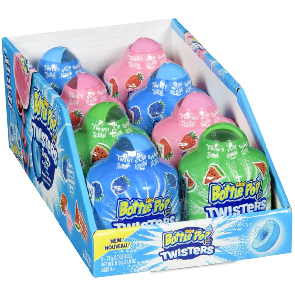 BAZOOKA CANDY - BABY BOTTLE POP TWISTERS 8x102.2 GR