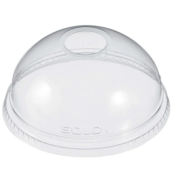 DART - 16/24OZ CLEAR DOME LID W/ HOLE 10x100 EA