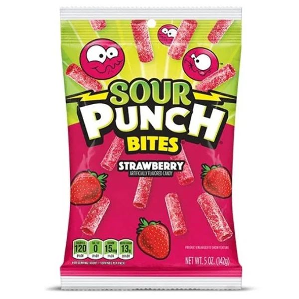 SOUR PUNCH - BITES KIDS STRAWBERRY 141GR