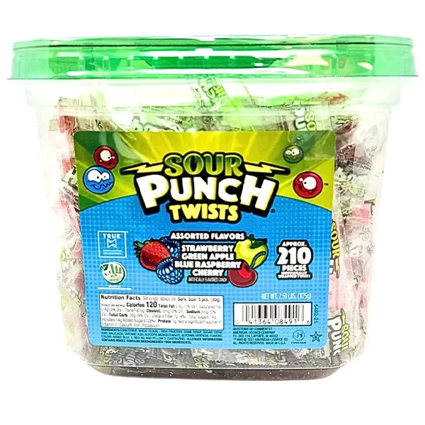 SOUR PUNCH - TWISTS ASSORTED 210CT