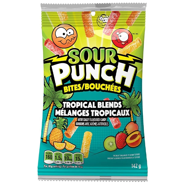 SOUR PUNCH - BITES TROPICAL FRUIT 141GR