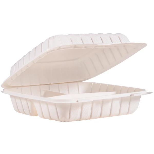 DART - 9IN MFPP 3-COMP HINGED TRAY 150EA