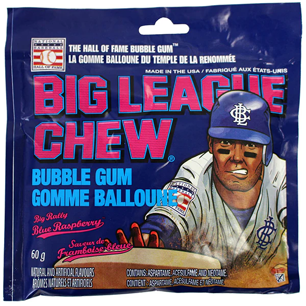 BIG LEAGUE - CHEW BLUE RASPBERRY 12x60 GR
