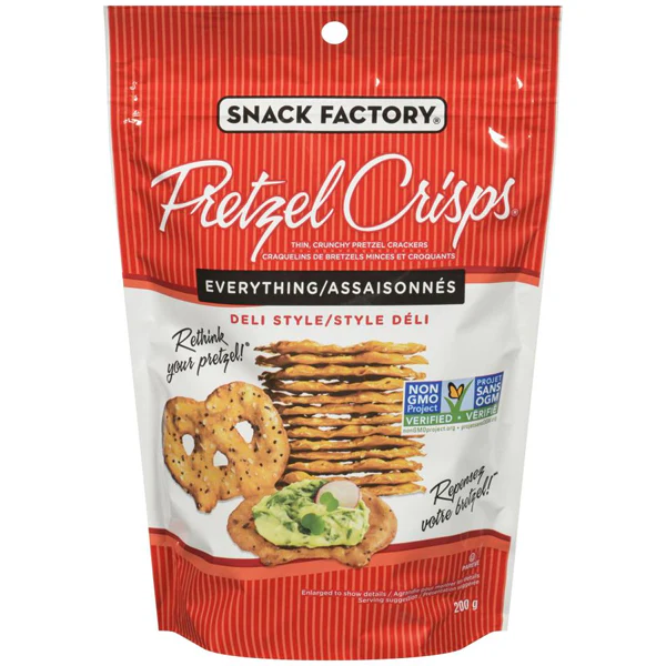 SNACK FACTORY - PRETZEL CRISPS EVERYTHING 200GR