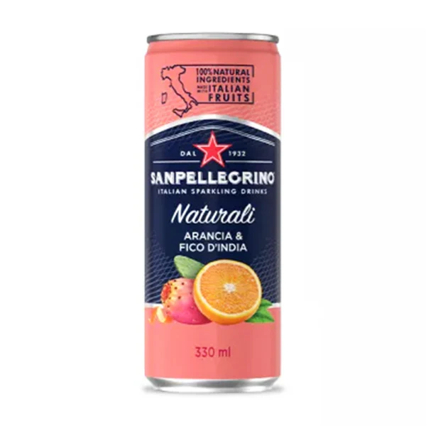 SAN PELLEGRINO - ORANGE PRICKLY PEAR CANS 24x330ML