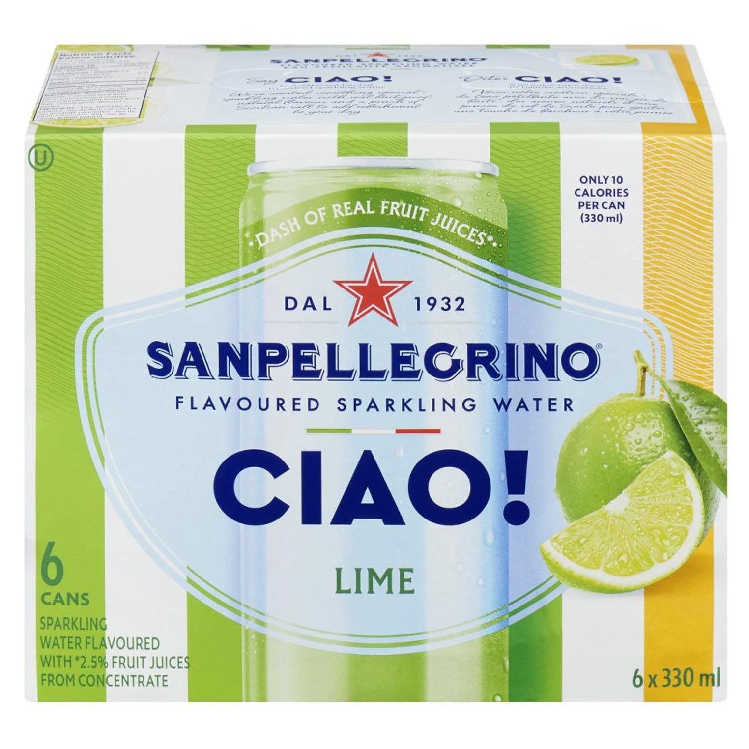 SAN PELLEGRINO - CIAO CANS LIME 4x6x330 ML