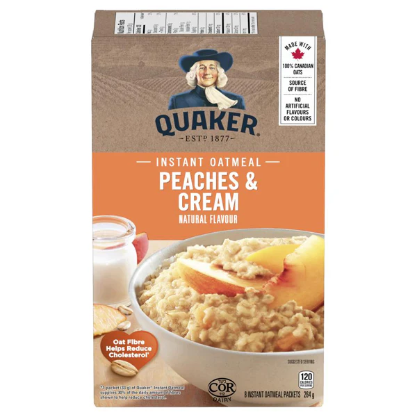 QUAKER - PEACHES AND CREAM INST OATMEAL 264GR