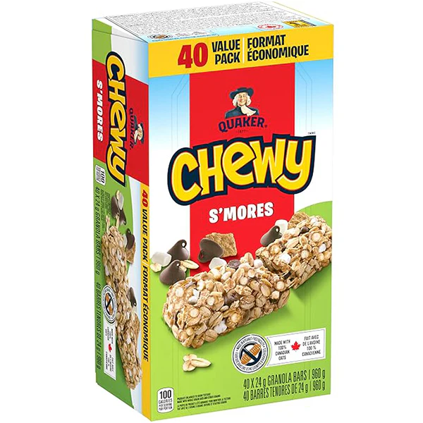 QUAKER - CHEWY BARS SMORES 40x24 GR