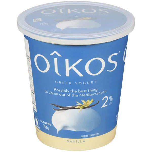 DANONE - OIKOS 2% VANILLA GREEK YOGURT 750GR