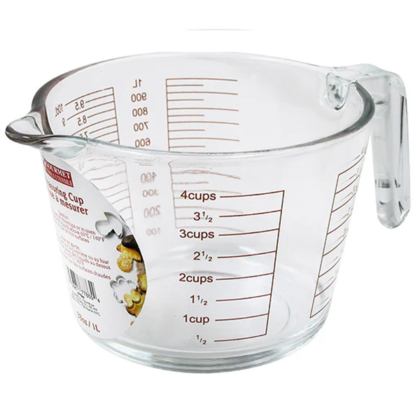 GOURMET KITCHEN - MEASURING CUP GLASS 4CUP 1 LT