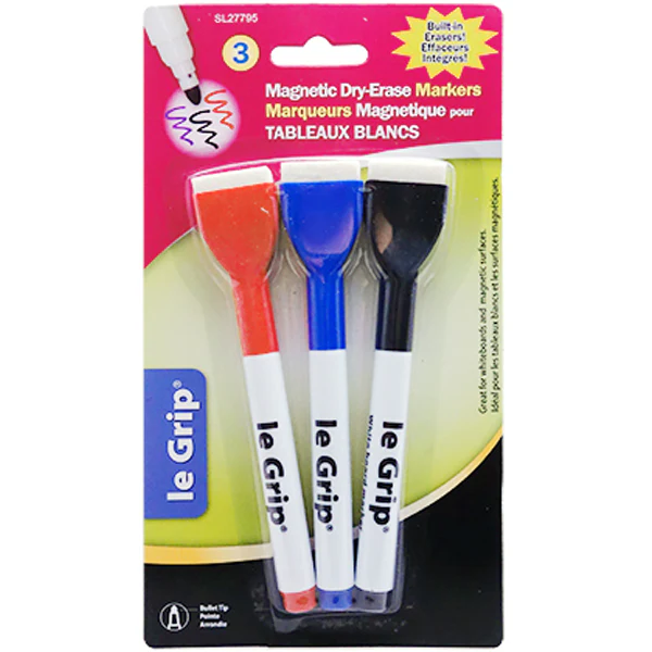 LINKS - 3PK MAGNETIC DRY ERASE MARKER EA