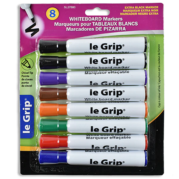 LE GRIP - DRYERASE MARKERS 8EA