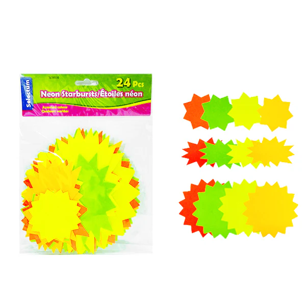 SELECTUM - NEONSTARBURSTS 4 ASST COLOURS EA