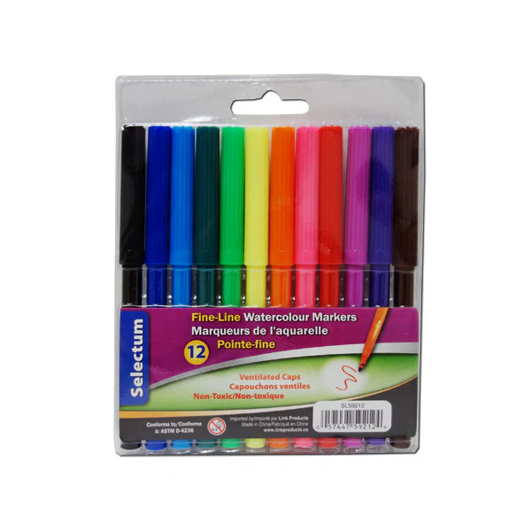 SELECTUM - WATER COLOR MARKERS PREMIUM 12EA