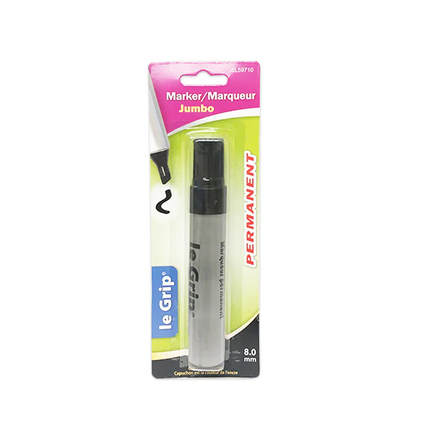 LE GRIP - BLACK PERMANENT JUMBO MARKER 8.0MM EA