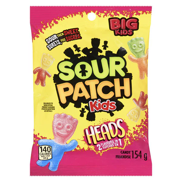 MAYNARDS - SOUR PATCH BIG KIDS HEADS 154GR